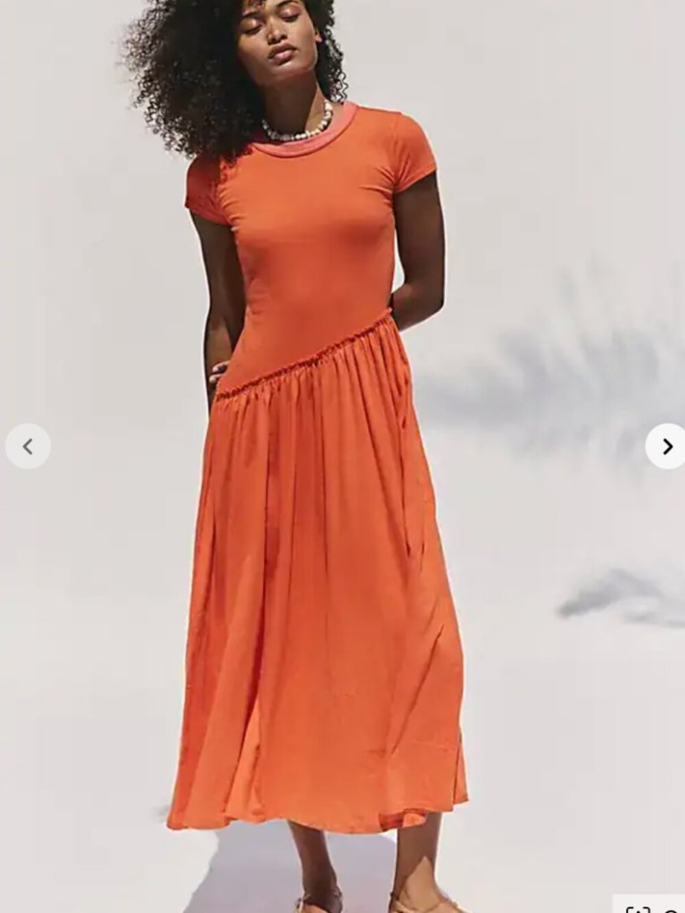 Free People Women's Katerina Midi Dress In Free People Flame-Large NWT
